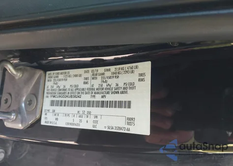 2019 Ford Escape Se из США, поврежденный, VIN 1FMCU9GD2KUB38242